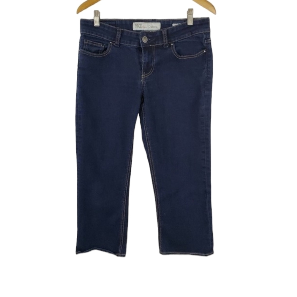 BKE Dakota Women's Mid-Rise Straight Jeans Sz 27 Ankle Cropped Casual Edgy